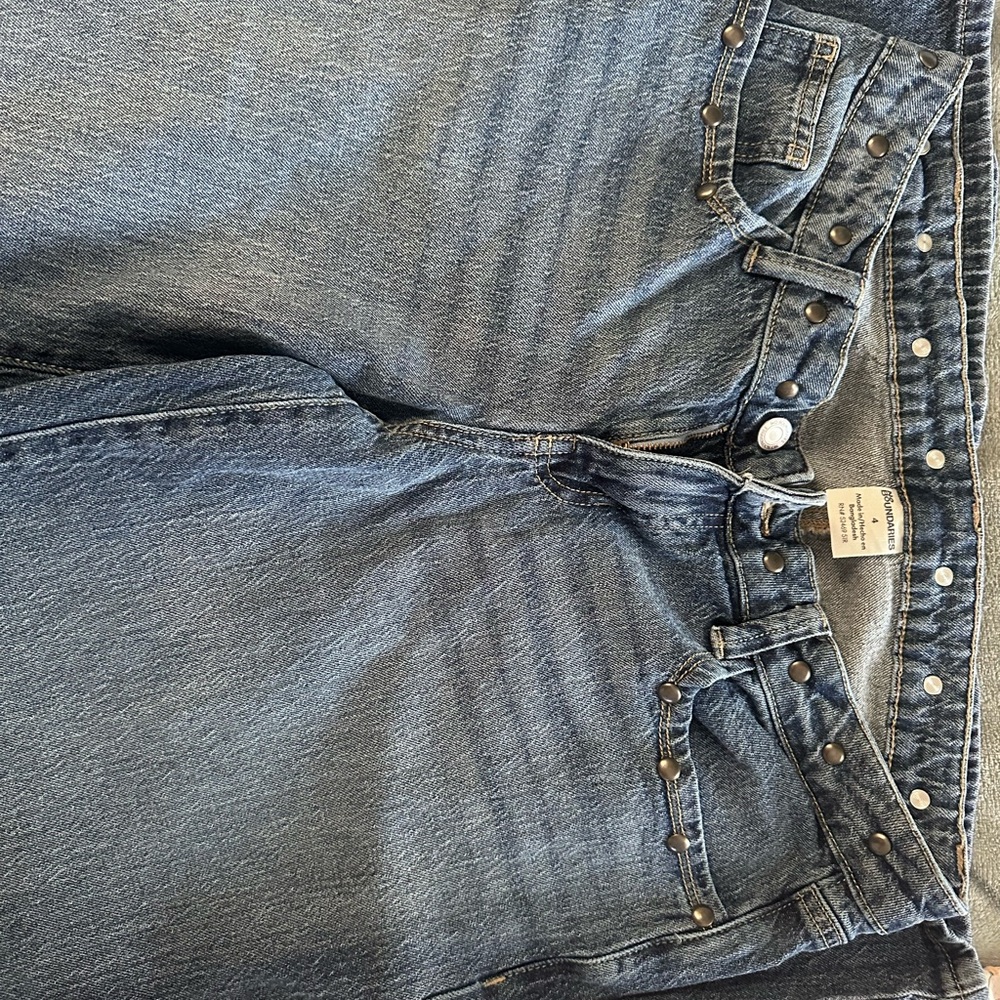Studded Blue Denim Jeans